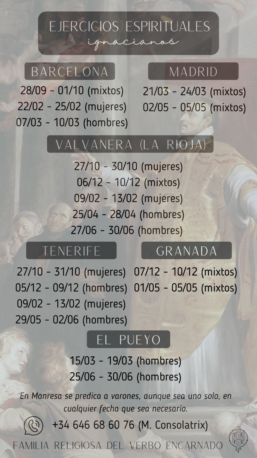 [ESPAÑA] Ejercicios Espirituales Varones (El Pueyo)
