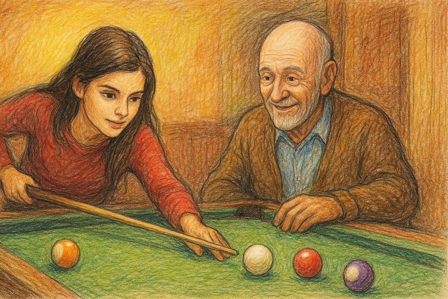 image of two peaople playing pool